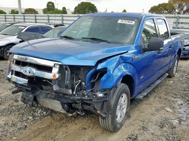 1FTEW1CP9GFA56450 - 2016 FORD F150 SUPER BLUE photo 2