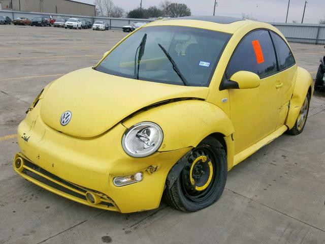 3VWCD21C52M450990 - 2002 VOLKSWAGEN NEW BEETLE ყვითელი ფოტო 2