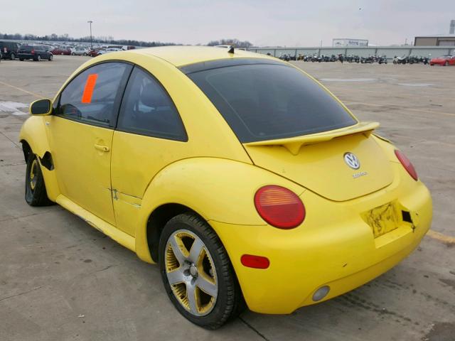 3VWCD21C52M450990 - 2002 VOLKSWAGEN NEW BEETLE ყვითელი ფოტო 3