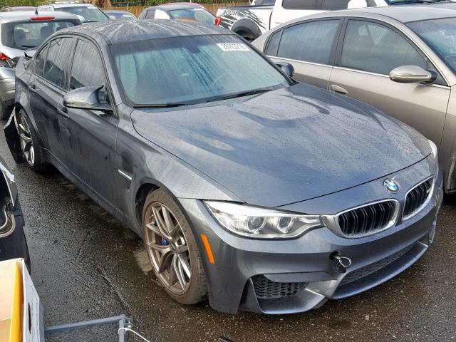 WBS3C9C50FP804954 - 2015 BMW M3 GRAY photo 1