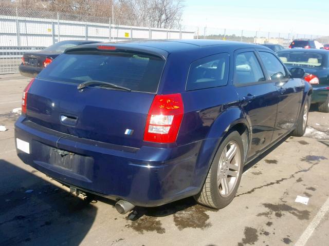 2D4FV48T65H693258 - 2005 DODGE MAGNUM SE BLUE photo 4