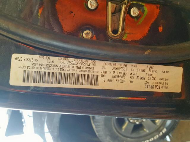 3C6UR5DJ4HG779537 - 2017 RAM 2500 SLT შავი ფოტო 10