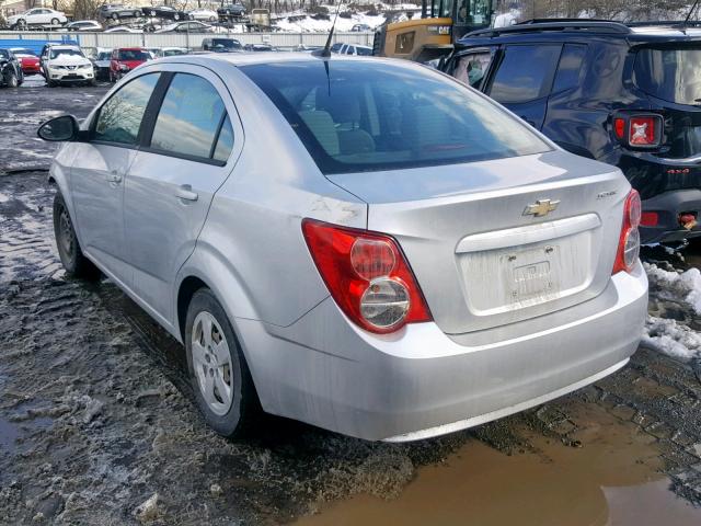 1G1JB5SG7E4127701 - 2014 CHEVROLET SONIC LS SILVER photo 3