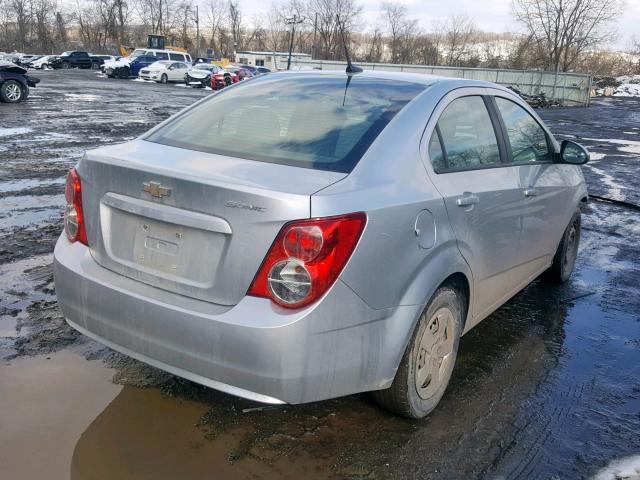 1G1JB5SG7E4127701 - 2014 CHEVROLET SONIC LS SILVER photo 4