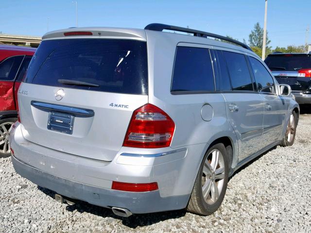 4JGBF71E47A134522 - 2007 MERCEDES-BENZ GL 450 4MA SILVER photo 4