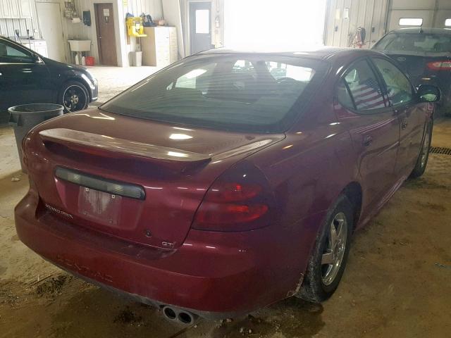 2G2WS522141104611 - 2004 PONTIAC GRAND PRIX RED photo 4