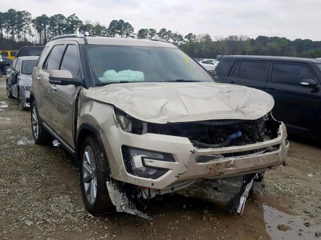 1FM5K7F84HGD39526 - 2017 FORD EXPLORER L GOLD photo 1