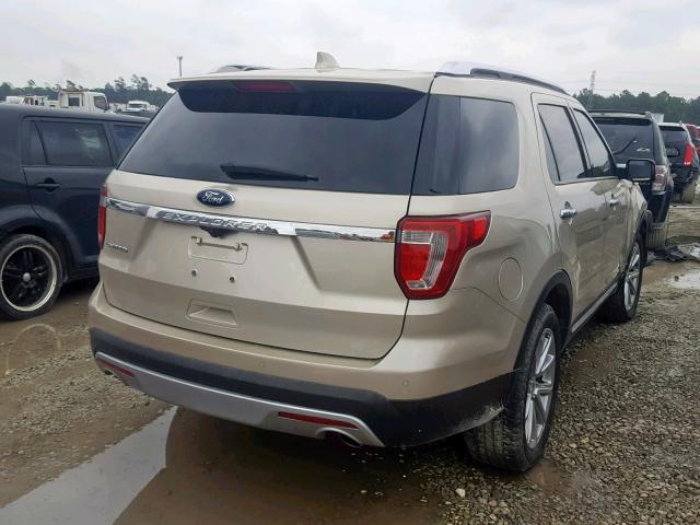 1FM5K7F84HGD39526 - 2017 FORD EXPLORER L GOLD photo 4