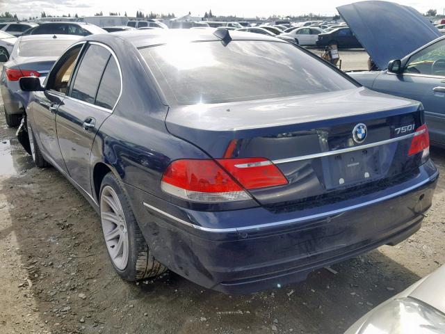 WBAHL83596DT03373 - 2006 BMW 750 I BLUE photo 3