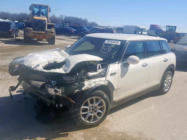 WMWLN5C39H2E33799 - 2017 MINI COOPER CLU WHITE photo 2