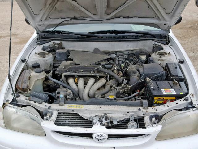 1NXBR12E4YZ321276 - 2000 TOYOTA COROLLA VE WHITE photo 7