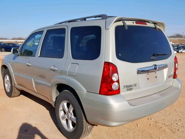 4F2CZ94115KM39181 - 2005 MAZDA TRIBUTE S GOLD photo 3