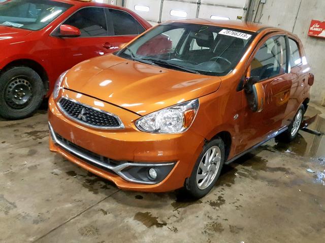 ML32A4HJXHH004325 - 2017 MITSUBISHI MIRAGE SE ORANGE photo 2