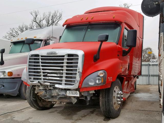 3AKJGLDR5JSJV6011 - 2018 FREIGHTLINER CASCADIA 1 RED photo 2