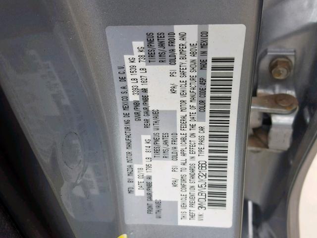 3MYDLBYV5JY321660 - 2018 TOYOTA YARIS IA GRAY photo 10