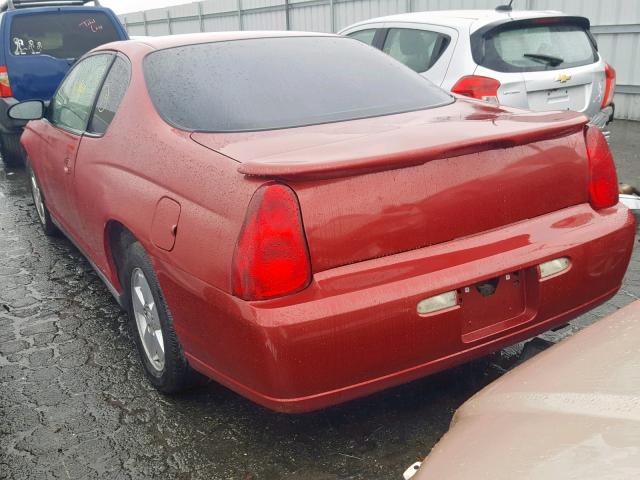 2G1WM15K569274154 - 2006 CHEVROLET MONTE CARL 勃艮第红 照片 3
