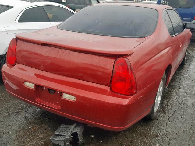 2G1WM15K569274154 - 2006 CHEVROLET MONTE CARL 勃艮第红 照片 4