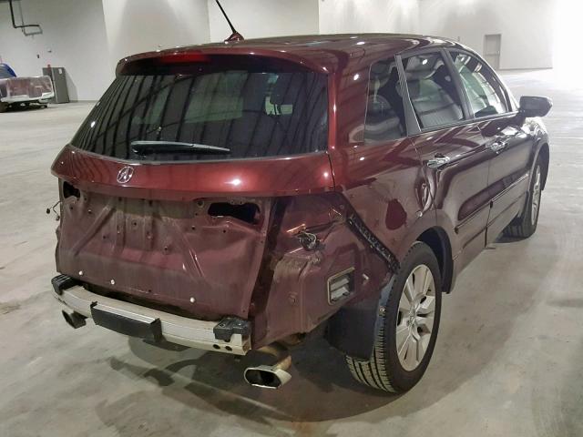 5J8TB1H20AA003335 - 2010 ACURA RDX RED photo 4