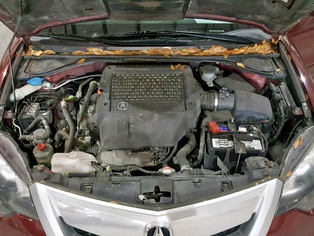 5J8TB1H20AA003335 - 2010 ACURA RDX RED photo 7