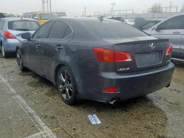 JTHBE262792016825 - 2009 LEXUS IS 350 GRAY photo 3