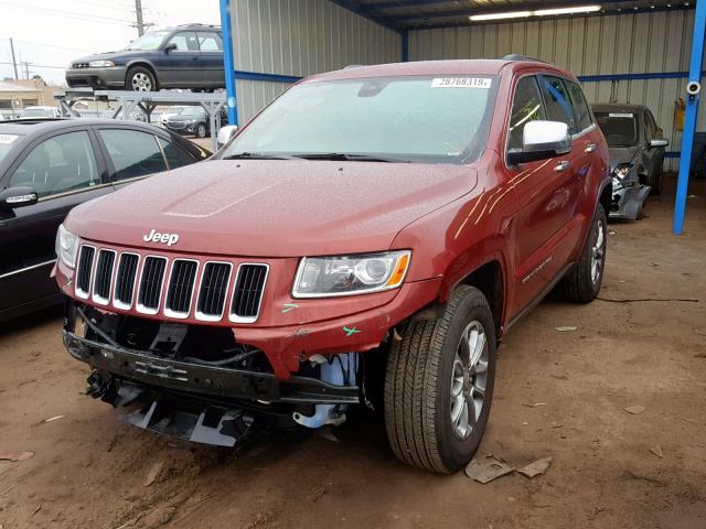 1C4RJFBG9EC453069 - 2014 JEEP GRAND CHER RED photo 2