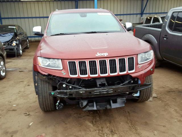 1C4RJFBG9EC453069 - 2014 JEEP GRAND CHER RED photo 9