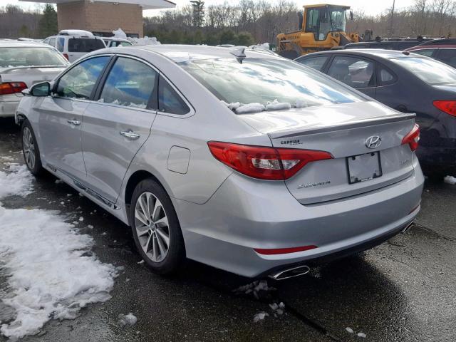 5NPE34AF7FH093389 - 2015 HYUNDAI SONATA SPO SILVER photo 3