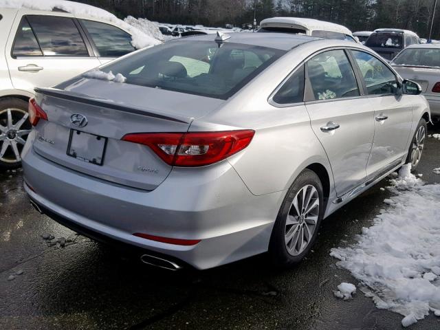 5NPE34AF7FH093389 - 2015 HYUNDAI SONATA SPO SILVER photo 4