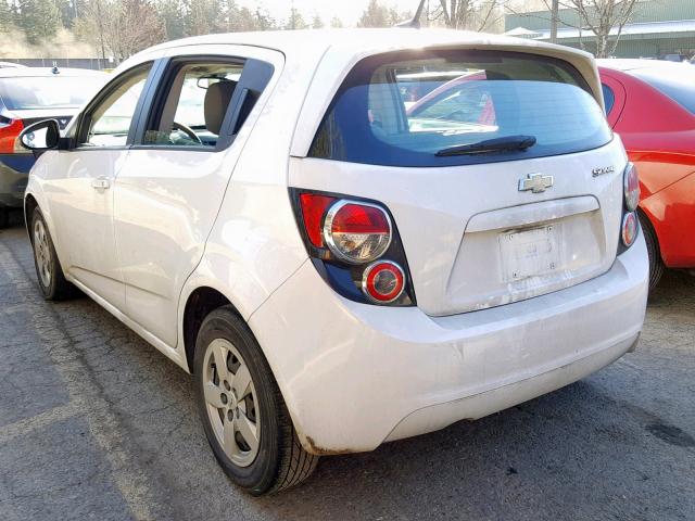 1G1JA6SG1D4159051 - 2013 CHEVROLET SONIC LS 白色 照片 3