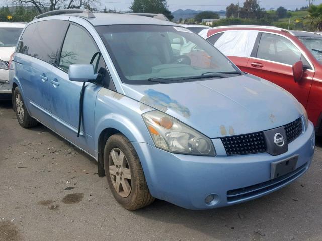 5N1BV28U24N303315 - 2004 NISSAN QUEST S BLUE photo 1