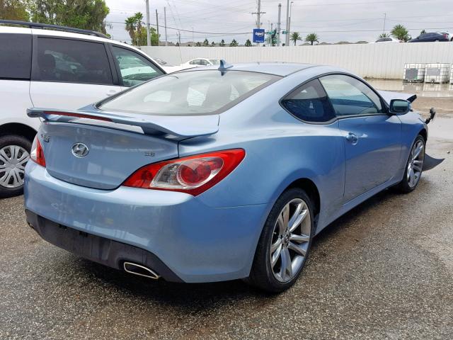 KMHHU6KH2AU028742 - 2010 HYUNDAI GENESIS CO BLUE photo 4