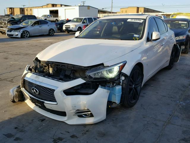 JN1BV7AP8FM333579 - 2015 INFINITI Q50 BASE WHITE photo 2