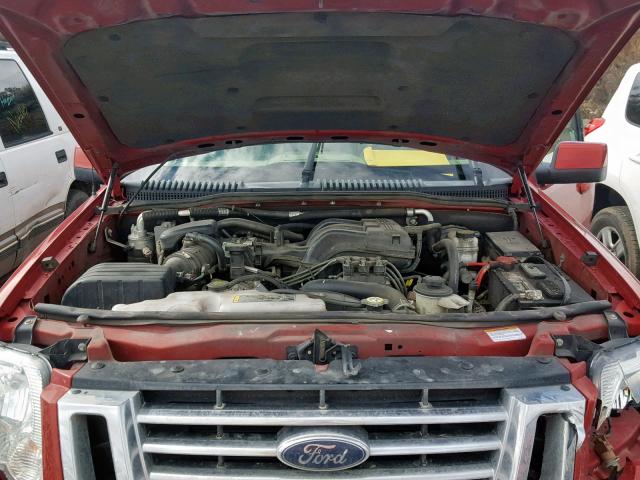 1FMEU74E69UA06637 - 2009 FORD EXPLORER E RED photo 7