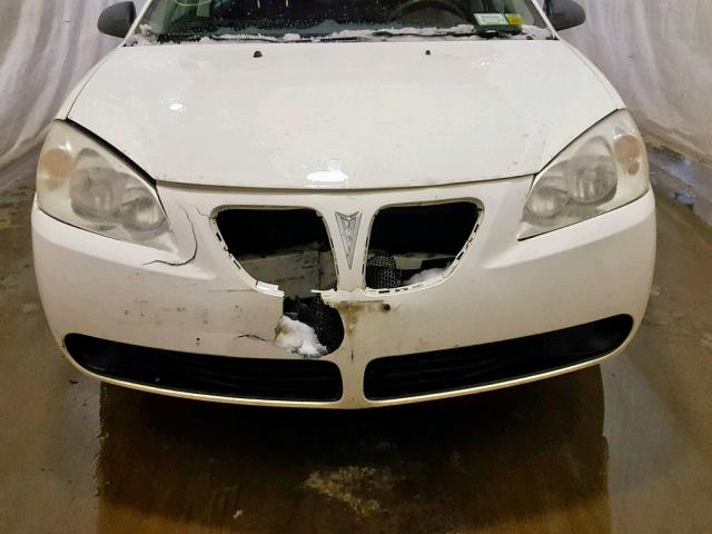 1G2ZF57B684154778 - 2008 PONTIAC G6 VALUE L WHITE photo 9