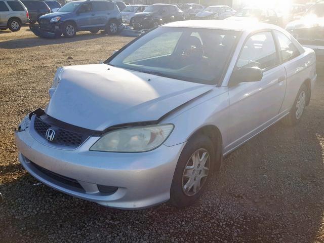 1HGEM22314L039148 - 2004 HONDA CIVIC DX V SILVER photo 2