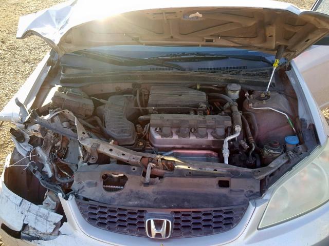 1HGEM22314L039148 - 2004 HONDA CIVIC DX V SILVER photo 7