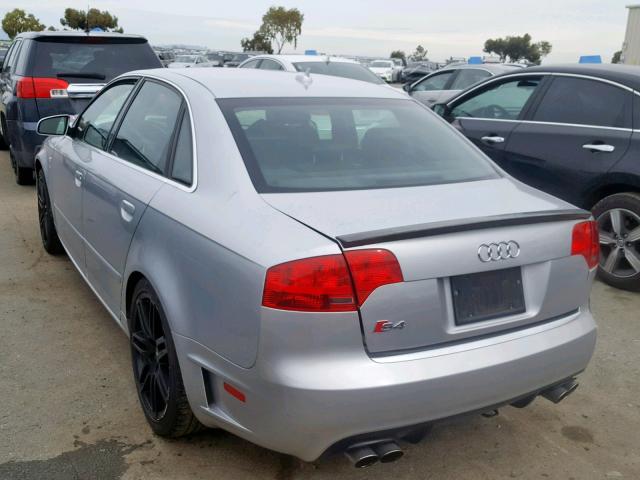 WAUGL78E08A150997 - 2008 AUDI S4 QUATTRO GRAY photo 3