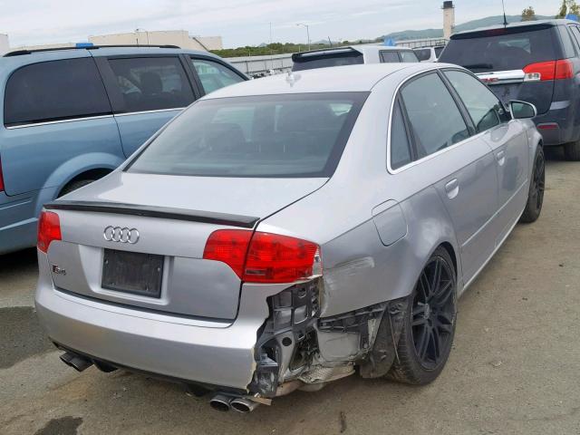 WAUGL78E08A150997 - 2008 AUDI S4 QUATTRO GRAY photo 4