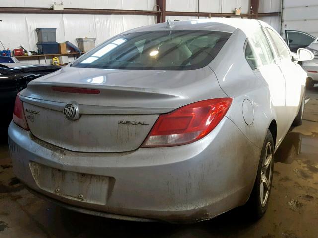 2G4GP5GK0C9123883 - 2012 BUICK REGAL LS GRAY photo 4