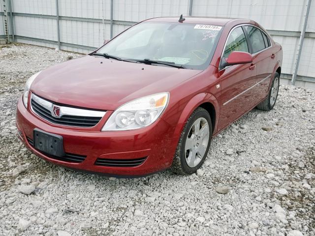 1G8ZS57B08F261430 - 2008 SATURN AURA XE RED photo 2