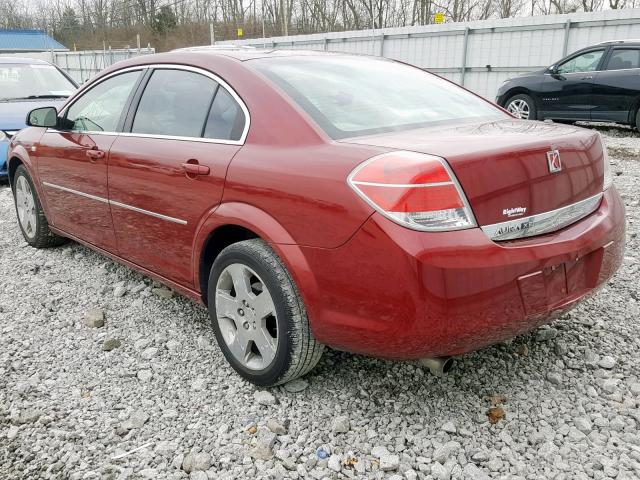 1G8ZS57B08F261430 - 2008 SATURN AURA XE RED photo 3