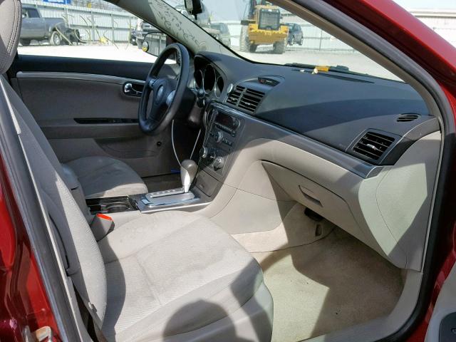 1G8ZS57B08F261430 - 2008 SATURN AURA XE RED photo 5