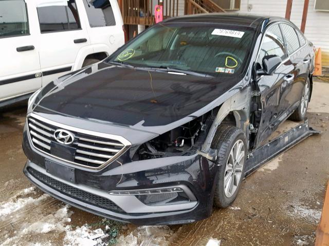 5NPE34AF8GH318341 - 2016 HYUNDAI SONATA SPO BLACK photo 2