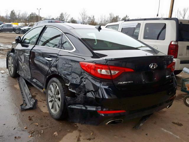 5NPE34AF8GH318341 - 2016 HYUNDAI SONATA SPO BLACK photo 3