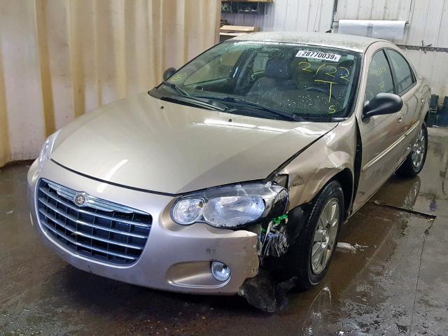 1C3EL56R74N111030 - 2004 CHRYSLER SEBRING LX GOLD photo 2