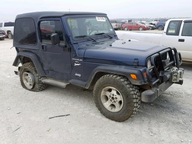 1J4FY19S0VP457641 - 1997 JEEP WRANGLER / BLUE photo 1