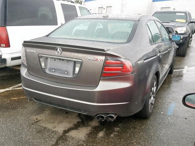 19UUA76577A002764 - 2007 ACURA TL TYPE S BROWN photo 4