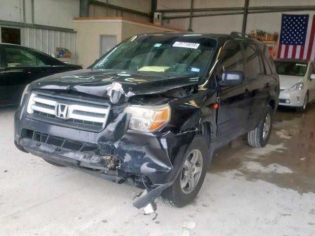 5FNYF28398B001267 - 2008 HONDA PILOT SE BLACK photo 2