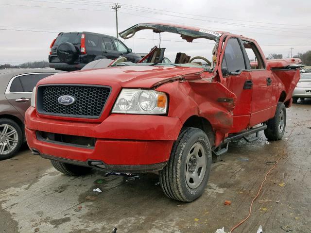 1FTPW14575KE44271 - 2005 FORD F150 SUPER RED photo 2