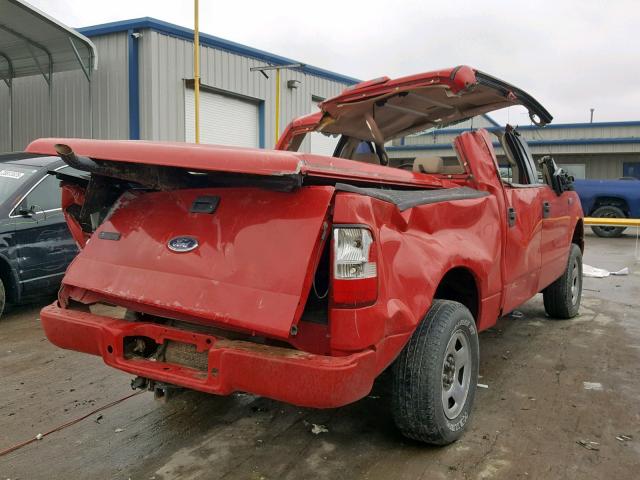 1FTPW14575KE44271 - 2005 FORD F150 SUPER RED photo 4